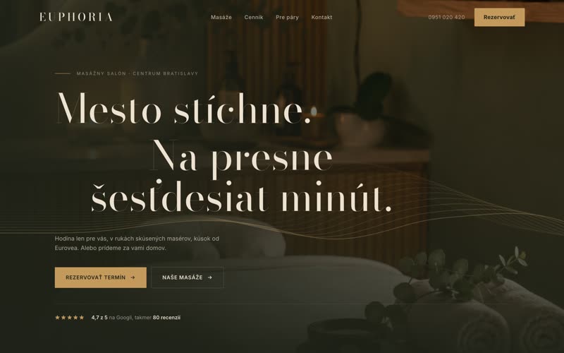 Web: Masážny salón