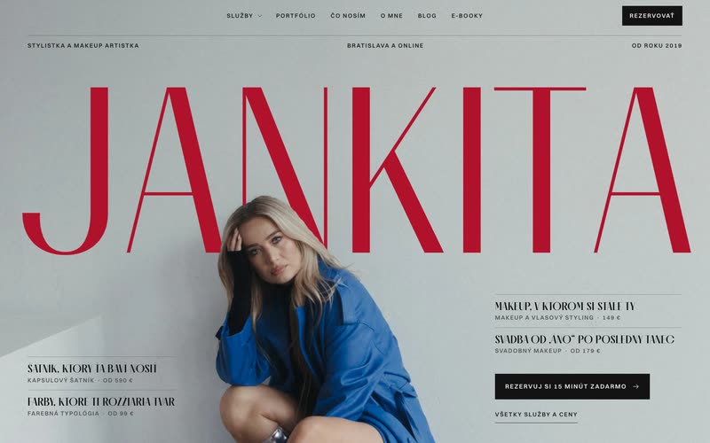 Web: Módna a beauty tvorkyňa