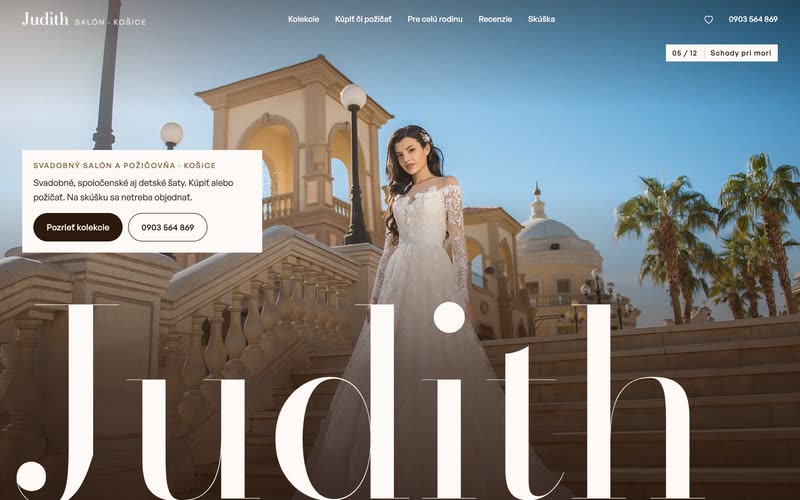 Web: Svadobný salón