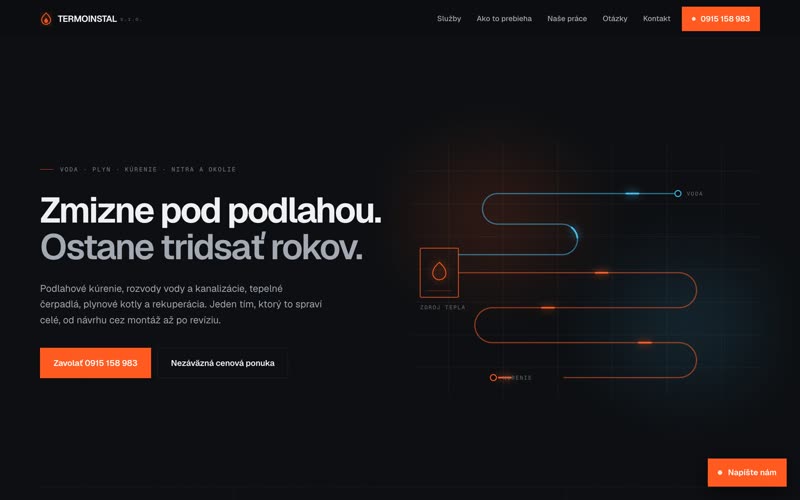 Web: Kúrenie a voda