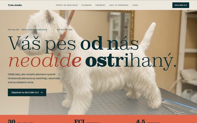 Web: Psí salón
